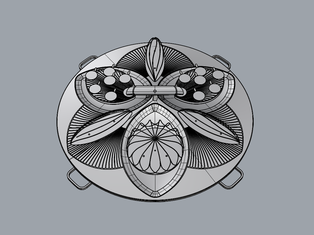 3D model — platter structure and sections