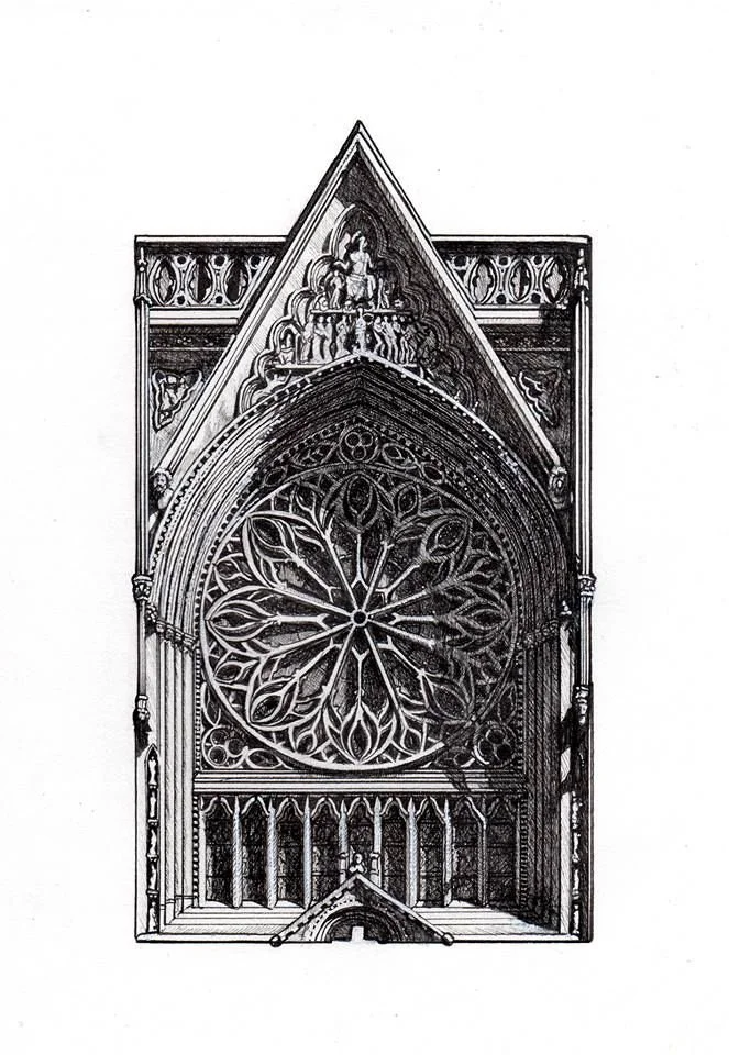 Cathedral detail — patterned stonework study