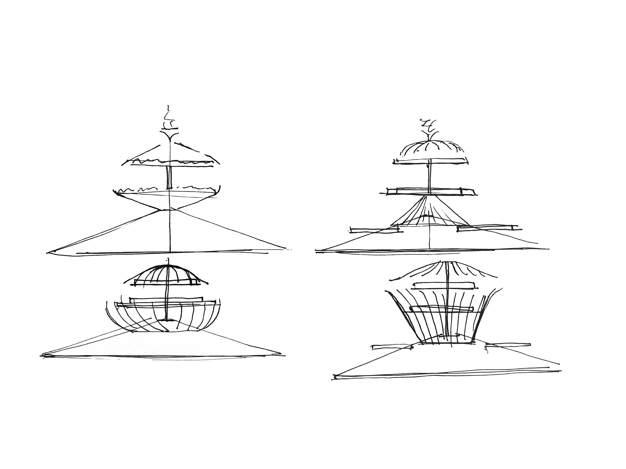 Platter sketch — composition and layout studies