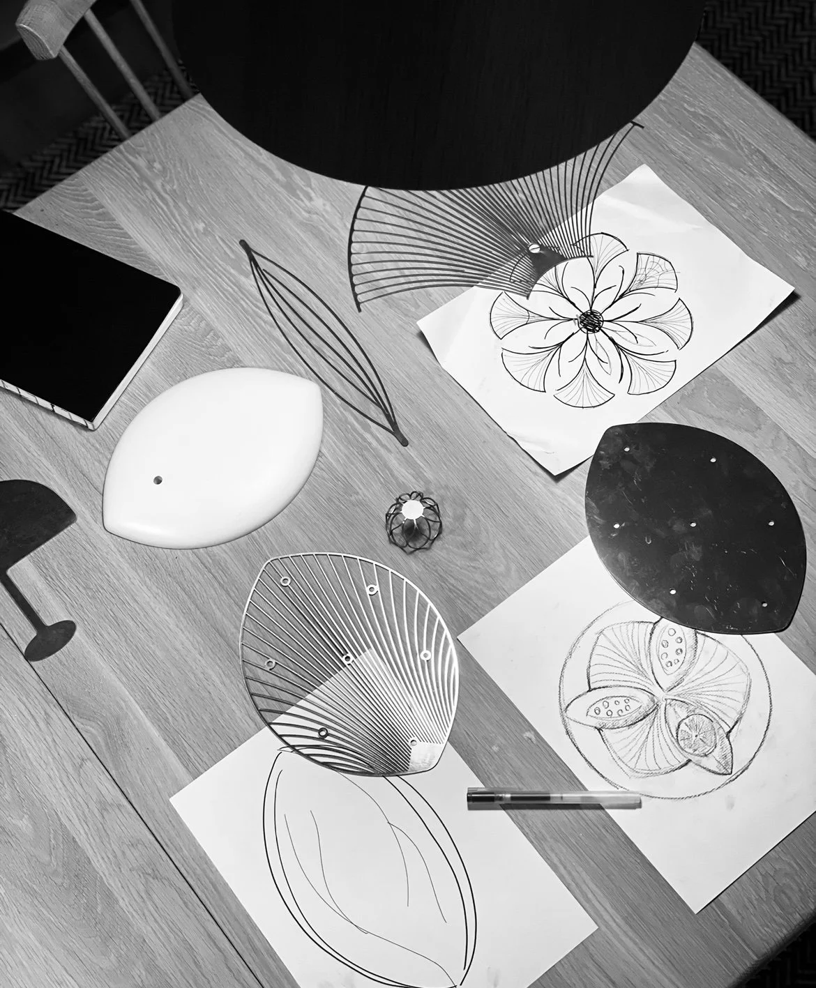 Platter sketch — refined section detailing