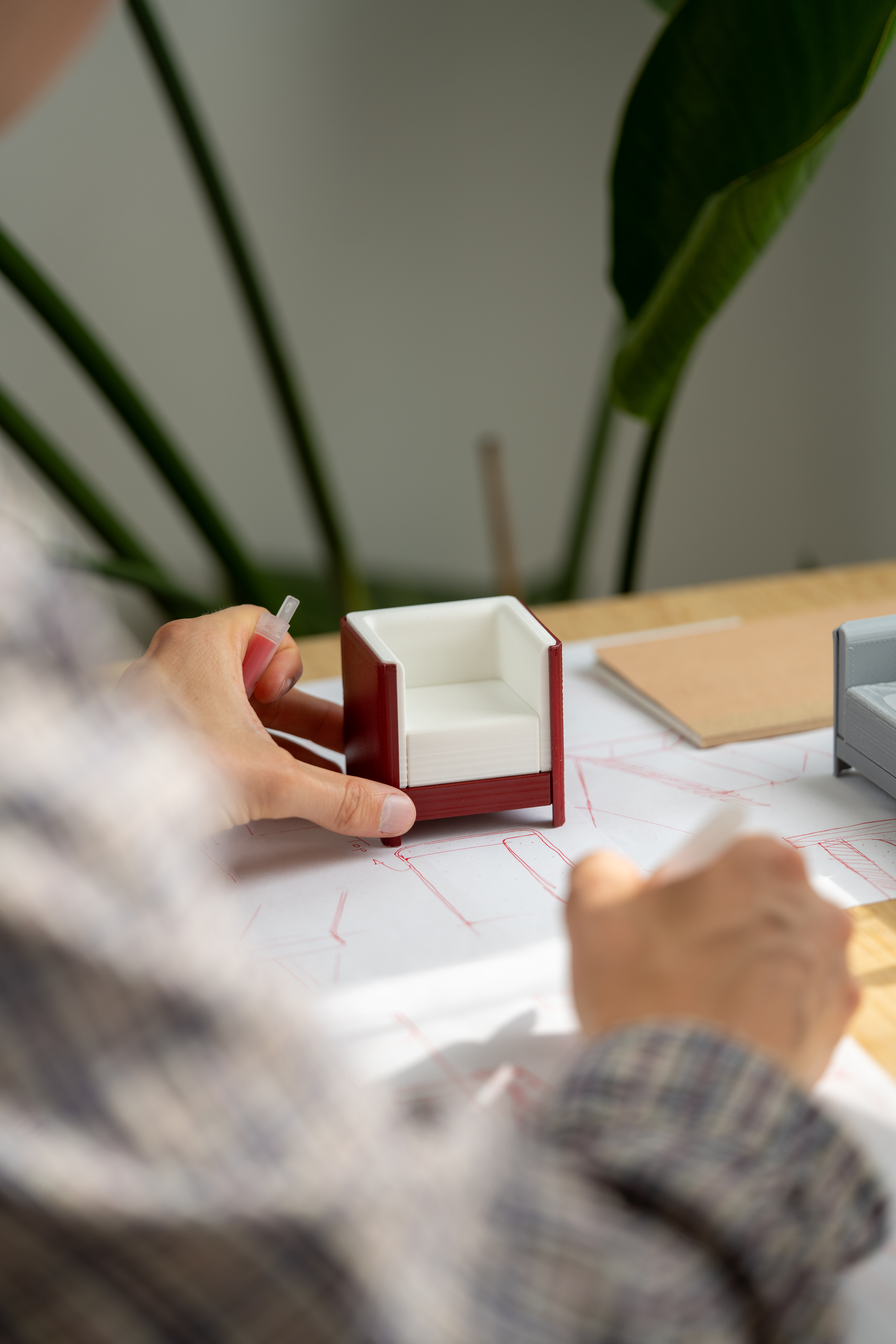 Malmo sofa — full assembly render