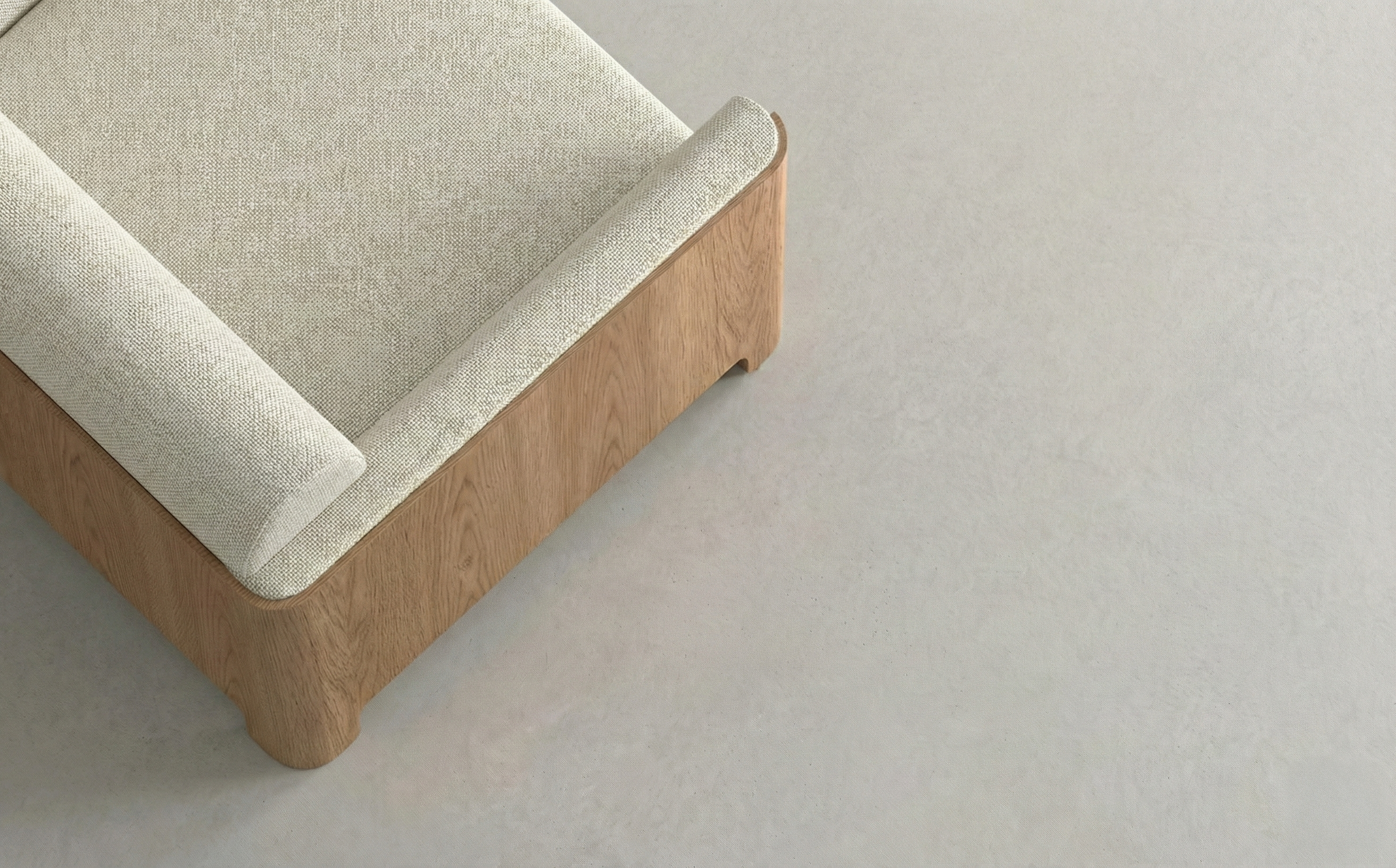 Material detail — steam-bent corner joint