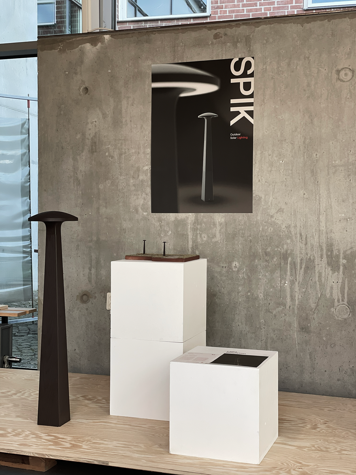 SPIK prototype, poster and solar module at the Lund University thesis exhibition